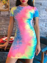 We did not find results for: Multicolor Colorful Tie Dye Round Neck Short Sleeve Bodycon Clubwear Rave Festival Cute Mini Dress Mini Dresses Dresses