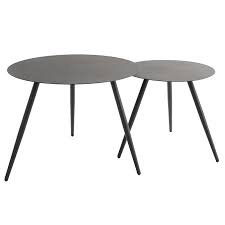 Havnyt folding outdoor black coffee table garden patio side table metal. Black Metal Round Side Tables At Home