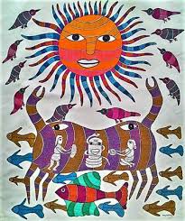Original handmade tribal gond painting ...