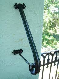 Most municipal building codes require that a continuous handrail be in place for interior stairs. 1 To 2 Step Wrought Iron Grab Rail Stair Railing Handrail Step Etsy