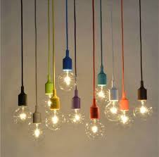 Modern Colorful Pendant Lamp For Restaurants Kids Rooms Modern Homes Vintage Light Bulbs Diy Pendant Light Diy Pendant Lamp
