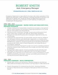 D do not resume normal operations until repairs have been made. Emergency Manager Resume Samples Qwikresume