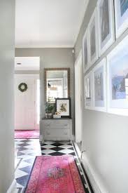 Bedroom Black And White Checkered Rug Entryway With Black And White Checkered Floor Bold Pink Rugs And Vacation Photos Gallery Wall Home White Kitchen Design Checkered Floor Kitchen