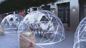 Want to discover art related to bodymodification? Dome Dining Is Back In San Francisco After Health Officials Ordered Hashiri To Take Down Its Igloos Restaurant Says Abc7 San Francisco