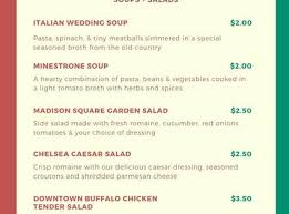 Red And Green Bordered Simple Italian Menu Restaurant Menu Template Menu Template Menu Restaurant
