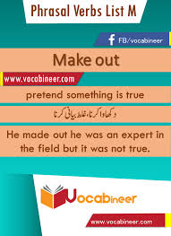 Make Out Phrasal Verb With Hindi And Urdu Meanings And Sentence Download Pdf Verbs List Verb Sentences