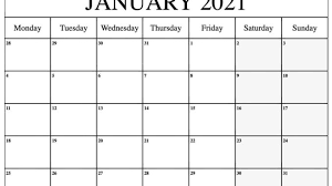 Download or print dozens of free printable 2021 calendars and calendar templates Free Blank 2021 January Calendar Pdf Word Excel Template