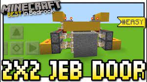 minecraft 2x2 jeb piston door redstone tutorial mcpe xbox bedrock bedrock minecraft tutorial