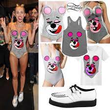 Miley cyrus morphed from hannah montana to a person who wears her hair in bantu knots while twerking in front of. Miley Cyrus Clothes Outfits Steal Her Style Bear Halloween Costume Miley Cyrus Halloween Costume Bear Halloween