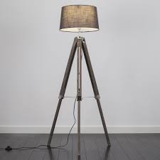 Affordable designer desk & floor lamps for sale… tripod floor lamps. Light Wood Tripod Floor Lamp Dark Grey Shade Value Lights