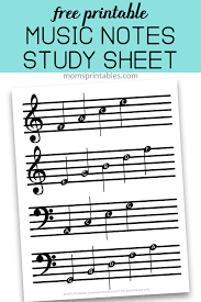 Free Printable Music Notes Sheet Moms Printables