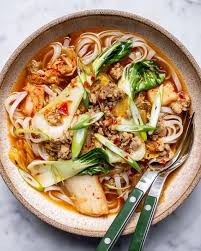 Pork Noodle Kimchi Soup In 2020 Pork Soup Kimchi Soup Recipe Pork Noodles