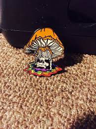 Melting Mushroom Heady Hat Pin Etsy Hat Pins Pin And Patches Stuffed Mushrooms