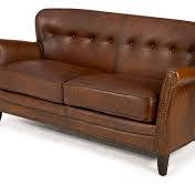 Canapé club cuir marron vintage 2 places - Middletown ...