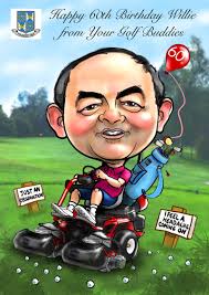 60th Birthday Gifts Ireland: Framed Bespoke Caricature