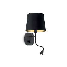 Ideal lux led lesearm wandleuchte hotel lampen. Ideal Lux Bett Leselampe Nordik Schwarz Gold Lichtakzente At