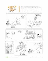 The Boy Who Cried Wolf Story Education Com Fables Activities Fairy Tales Fairy Tales Sequencing