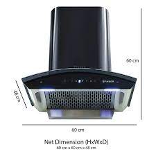 We will certainly provide you with quality products, but that doesn't mean they have to break your bank. Faber 60 Cm 1200 M Hr Auto Clean Curved Glass Kitchen Chimney Hood Orient Tc Bk 60 Filterless Technology Touch Control Black Amazon In Appliances