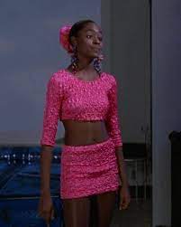 Allison Dean In Coming To America 1988 Vintage Stuff Jewish Women Two Piece Skirt Set Michael Jackson Thriller Jacket