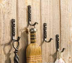 Metal Wall Hook Hat Hanger Set Of Four Jewelry Hook Entryway Small Wrought Iron Hand Forged Black Metal Hook Me Wrought Iron Hooks Small Wall Wall Hooks