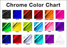 Stretch Chrome Wrap Material By Alsa Corp Color Chart