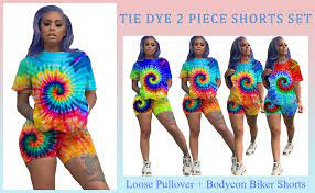Check spelling or type a new query. Amazon Com Tbahhir Women Casual Cute 2 Piece Outfits Tie Dye Short Sleeve T Shirts Bodycon Shorts Set Jumpsuit Rompers Clothing