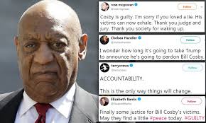 Media captionsurvivors react to bill cosby's prison sentence for sexual assault. Celebrities Rejoice After Bill Cosby Is Found Guilty Of Three Counts Of Sexual Assault Daily Mail Online
