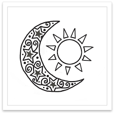 Lunar Eclipse Inked By Dani Temporary Tattoo Moon Tattoo Sun And Moon Drawings Heart Coloring Pages