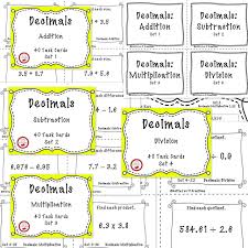 Free Download This Product Includes 160 Task Cards Covering Addition Subtraction Multiplication Division Of Decimals Task Cards Decimals Math Task Cards