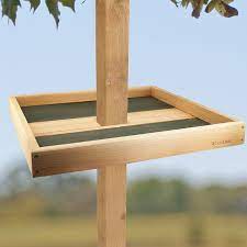 How to mount a large capacity bird feeder : Duncraft Com Post Seed Tray With 4x4 Mounting Bracket