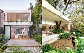 Taman terbuka untuk area kumpul keluarga. Inspirasi Desain Rumah Bernuansa Tropis Yang Nyaman Dan Asri