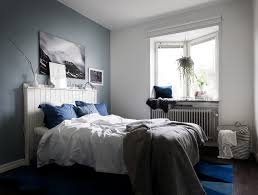 Knusse Slaapkamer Met Denim Drift Blauwe Muur Huis Inrichten Com