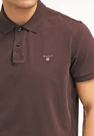 gant regular fit polo shirt dark brown men clothing t