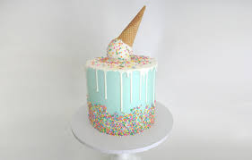 Bake 16 to 22 minutes or until toothpick inserted in cake comes out clean (cones may tilt on batter). Melting Ice Cream Drip Cake Custom Cake 12 Oaks Desserts