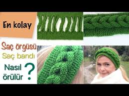 Diy En Kolay Sac Orgusu Sac Bandi Nasil Yapilir Magic Cable Knit Headband Youtube Cable Knit Sac Bandi Krose