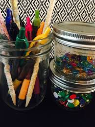 Office Supplies Stored In Mason Jars Mason Jars Jar Mason