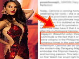 Miss universe 2018 catriona gray's lava gown! Miss Universe 2018 Story Behind Catriona Gray S Mayon Inspired Gown