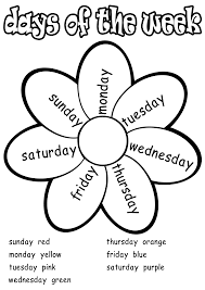 Print cute coloring pages for free and color our cute coloring! Free Days Of The Week Worksheet Coloring English Activities For Kids English Lessons For Kids English Worksheets For Kids