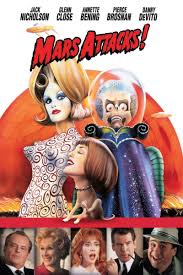 Mars Attacks Date De Sortie 26 Fevrier 1997 1h46min Realise Par Tim Burton Avec Jack Nicholson Glenn Close Tim Burton Movie Attack Movie Tim Burton