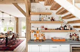 Ultra Chic Farmhouse Style Dwelling In The Village Of Sag Harbor Bars For Home Kitchen Under Stairs Bar Under Stairs