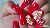 Al igual que otros artistas de la talla de. Unas Color Rojo Decoradas Con Hermosa Flores Youtube