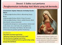 Doa Katolik 60 Detik Devosi Sabtu Pertama Untuk Pemulihan Salah Satu Pesan Bunda Maria Di Fatima Pada Tanggal 13 Juli 1917 Bunda Maria Menampakkan Diri Untuk Ketiga Kalinya Kepada Anak Anak Dari