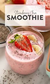 Pin By Selda On Foodie Chia Seed Smoothie Breakfast Smoothie Recipes Smoothie Recipes Strawberry