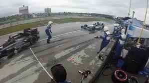 Even indy cars have a reduced speed on ovals, as racing at 235+ mph for extended periods is not just dangerous, but physically torturous even for fit drivers. Watch A Race Car Drill A Crew Member While Crashing On Pit Road Indy Cars Modern Muscle Cars Mechanic Life