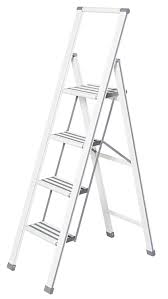 Wenko 601012500 Aluminium Design Folding Stepladder 3step Household Ladder Metal Aluminium 43 5 X 131 X 5 5 Cm Aluminium Amazon De Baumarkt Merdivenler