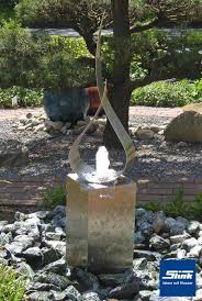 Springbrunnen Edelstahl Wasserobjekt Flame Fountain Gartenbrunnen Springbrunnen Brunnen Garten