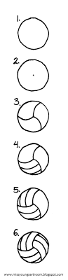This Is A Step By Step Too Drawing A Volleyball Volleyball Drawing Volleyball Designs Volleyball