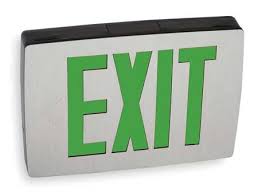 Lithonia Lighting Lqc 1 G El N 110 95 Quantum Series Cast Aluminum Led Exit Sign Battery Backup Zoro Com
