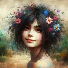 Misty impressionist german shepherd art