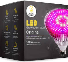 Amazon Com Led Grow Light Bulb For Indoor Plants Full Spectrum Lamp Seed Starting House Garden Vegetable Succulent Hydroponic Greenhouse Medicinal Growing 100w E27 Plant Lights By Haus
